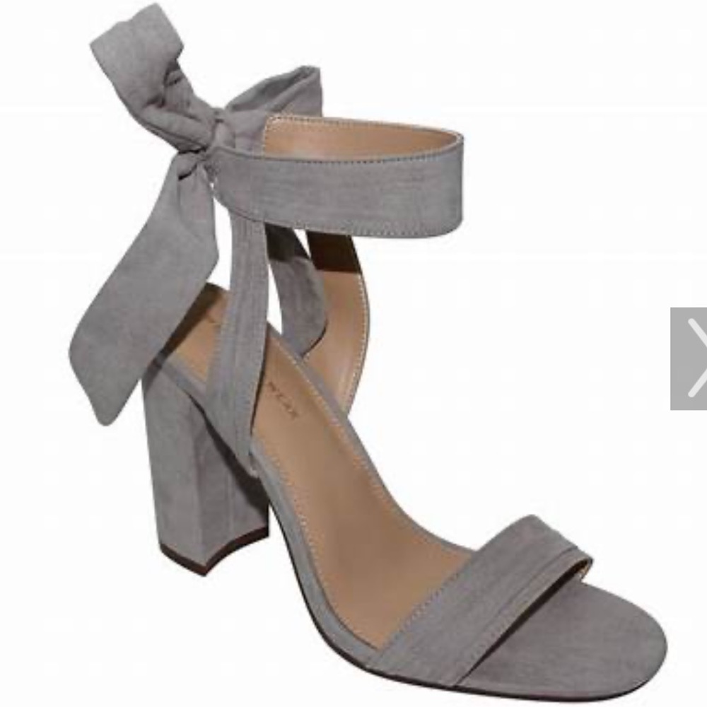 Who What Wear Michaela Block Ankle Tie Suede Heel